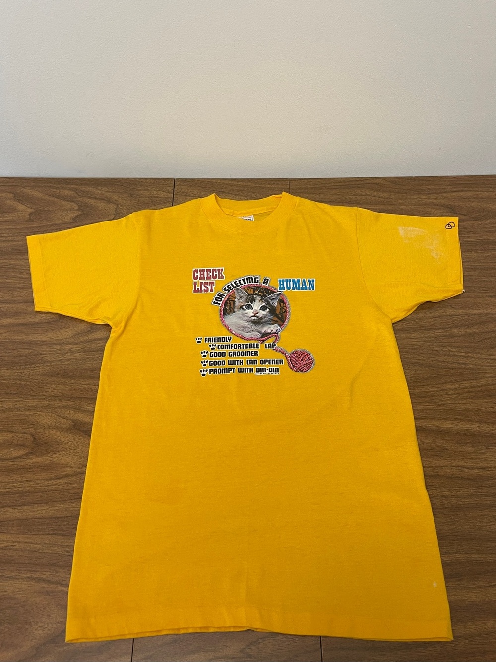 Vintage 1981 Cat Checklist T-Shirt